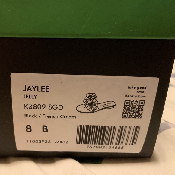 Kate Spade Jaylee Black French Cream Jelly Sandals - NwB US Size 8 - Picture 5 of 5